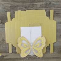 T192 Ivory Wedding Invitation Butterfly